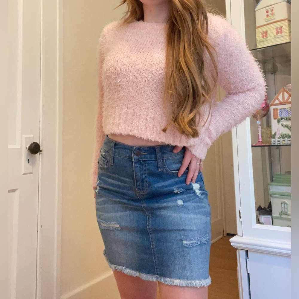 Mossimo Supply Co. Soft Pink Crew Neck Sweater